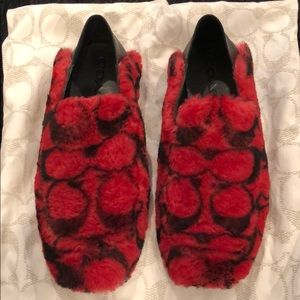Coach Faux Fur Loafers
